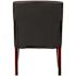BOSS Office Products Black Contemporary Guest Chair Mahogany Finish Legs
