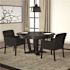 BOSS Office Products Black Contemporary Guest Chair Mahogany Finish Legs
