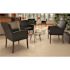 BOSS Office Products Black Contemporary Guest Chair Mahogany Finish Legs