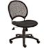 BOSS Office Products Black Armless Mesh Desk Chair