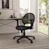 BOSS Office Products Black Mesh Back and Fabric Seat Adjustable Arms Pneumatic Lift Task Chair