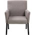 BOSS Office Products Gray Fabric Guest Chair with Black Finish Wood Legs