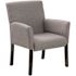 BOSS Office Products Gray Fabric Guest Chair with Black Finish Wood Legs