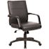 BOSS Office Products Black Mid Back Executive Chair in LeatherPlus