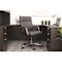 BOSS Office Products Black Executive Desk Chair with Chrome Finish Base and Padded Arms