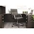 BOSS Office Products Black Executive Desk Chair with Chrome Finish Base and Padded Arms