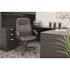 BOSS Office Products Mid-Back Executive Black Leather Desk Chair with Pneumatic Lift