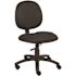 BOSS Office Products Black Fabric Cushions Armless Swivel-Tilt Pneumatic Lift Office Task Chair