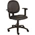 BOSS Office Products Black Office Task Chair Antimicrobial Vinyl Black Nylon Base Adjustable Arms Swivel-Tilt Pneumatic Lift