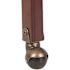 BOSS Office Products Black Caresoft Vinyl Traditional Rolling Captains Chair, Mahogany Wood Finish, Brass Hooded Casters