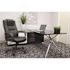 BOSS Office Products High Back Black Leather Executive Desk Chair with Built-In Lumber Support