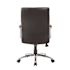 BOSS Office Products Black Leather Executive Chair, Chrome Finish Base with Padded Arms