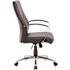 BOSS Office Products Black Leather Executive Chair, Chrome Finish Base with Padded Arms
