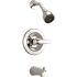 Peerless 1-Handle Wall-Mount Tub and Shower Faucet Trim Kit in Chrome (Valve not Included)