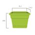 Southern Patio Newland Medium 11.89 in. x 20.75 in. 37 Qt. Coffee High-Density Resin Square Tall Outdoor Planter