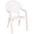 Fan Back White Patio Chair Pack of 4