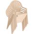 Grosfillex Pacific Fanback Sand Stacking Plastic Outdoor Dining Chair