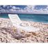 Bahia White Plastic Outdoor Reclinable Chaise Lounge