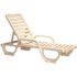 Grosfillex Bahia Sandstone Plastic Outdoor Chaise Lounge