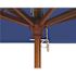 Grosfillex 9 ft. Market Wooden Patio Umbrella in Pacific Blue