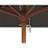 9 ft. Market Wooden Patio Umbrella in Forest Green