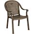 Grosfillex Sumatra Bronze Stackable Plastic Outdoor Dining Chair