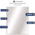 Glacier Bay 24 in. W x 30 in. H Frameless Rectangular Beveled Edge Bathroom Vanity Mirror in Silver