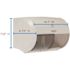 Compact GP White Side-By-Side Double Roll Toilet Paper Dispenser