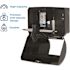 Compact Stainless Finish Side-By-Side Double Roll Toilet Paper Dispenser