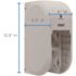 Compact White Vertical Double Roll Toilet Paper Dispenser
