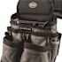 BUCKET BOSS 3-Bag Mullet Buster Adjustable Tool Belt Tool Storage Suspension Rig with Suspenders and 29-Pockets in Grey