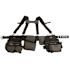 BUCKET BOSS 3-Bag Mullet Buster Adjustable Tool Belt Tool Storage Suspension Rig with Suspenders and 29-Pockets in Grey
