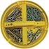 BUCKET BOSS 10.25 in. 4-Compartment Bucket Stacker Small Parts Organizer for Bucket Storage in Yellow