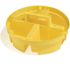 BUCKET BOSS 10.25 in. 4-Compartment Bucket Stacker Small Parts Organizer for Bucket Storage in Yellow
