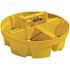 BUCKET BOSS 10.25 in. 4-Compartment Bucket Stacker Small Parts Organizer for Bucket Storage in Yellow