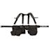 Ballistic Framers Work Tool Belt Tool Storage Suspension Rig with LoadBear Suspenders and 3 tool Pouches in Black