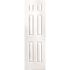 Masonite 24 in. x 80 in. 6 Panel Primed Textured Hollow Core Composite Interior Door Slab with Bore
