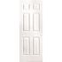 Masonite 30 in. x 80 in. 6 Panel Textured Hollow Core Primed Composite Interior Door Slab with Bore