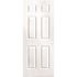 Masonite 32 in. x 80 in. 6 Panel Primed Textured Hollow Core Composite Interior Door Slab with Bore