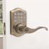 Honeywell Antique Brass Keypad Electronic Door Lever Entry Lock