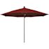 11 ft. Bronze Aluminum Commercial Market Patio Umbrella with Fiberglass Ribs and Pulley Lift in Jockey Red Sunbrella