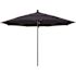 11 ft. Bronze Aluminum Commercial Market Patio Umbrella with Fiberglass Ribs and Pulley Lift in Navy Blue Sunbrella