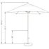 6 ft. Square Bronze Aluminum Commercial Market Patio Umbrella with Fiberglass Ribs Push Lift in Pacific Blue Sunbrella