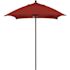 6 ft. Square Bronze Aluminum Commercial Market Patio Umbrella with Fiberglass Ribs and Push Lift in Jockey Red Sunbrella