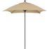 6 ft. Square Bronze Aluminum Commercial Market Patio Umbrella with Fiberglass Ribs Push Lift in Antique Beige Sunbrella