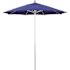 7.5 ft. Silver Aluminum Commercial Market Patio Umbrella with Fiberglass Ribs and Push Lift in Pacific Blue Sunbrella