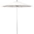 7.5 ft. Silver Aluminum Commercial Market Patio Umbrella with Fiberglass Ribs and Push Lift in Natural Sunbrella