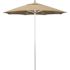 7.5 ft. Silver Aluminum Commercial Market Patio Umbrella with Fiberglass Ribs and Push Lift in Antique Beige Sunbrella