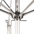 7.5 ft. Silver Aluminum Commercial Market Patio Umbrella with Fiberglass Ribs and Push Lift in Navy Blue Sunbrella