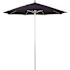7.5 ft. Silver Aluminum Commercial Market Patio Umbrella with Fiberglass Ribs and Push Lift in Navy Blue Sunbrella